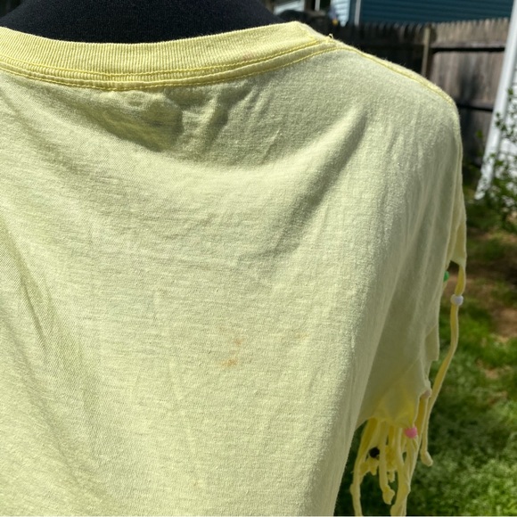 Vintage 90’s  St. Martin’s Palm Tree Fringe Beaded T-shirt Cover-Up - Picture 6 of 10